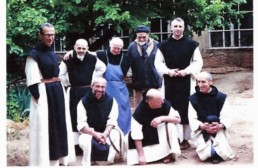 Trappist Monks smiling for group photo