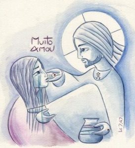 icon of the sinful women and Jesus