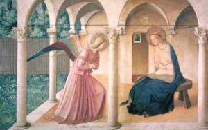 Virgin Mary and Angel Gabriel, Annunciation of the Lord painting