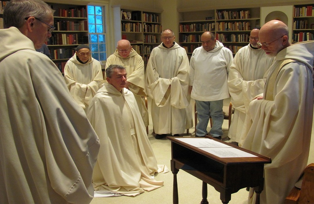Br. Paul clothed as a novice at Holy Cross Abbey