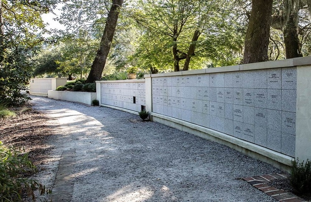 Columbarium wall at Mepkin Abbey