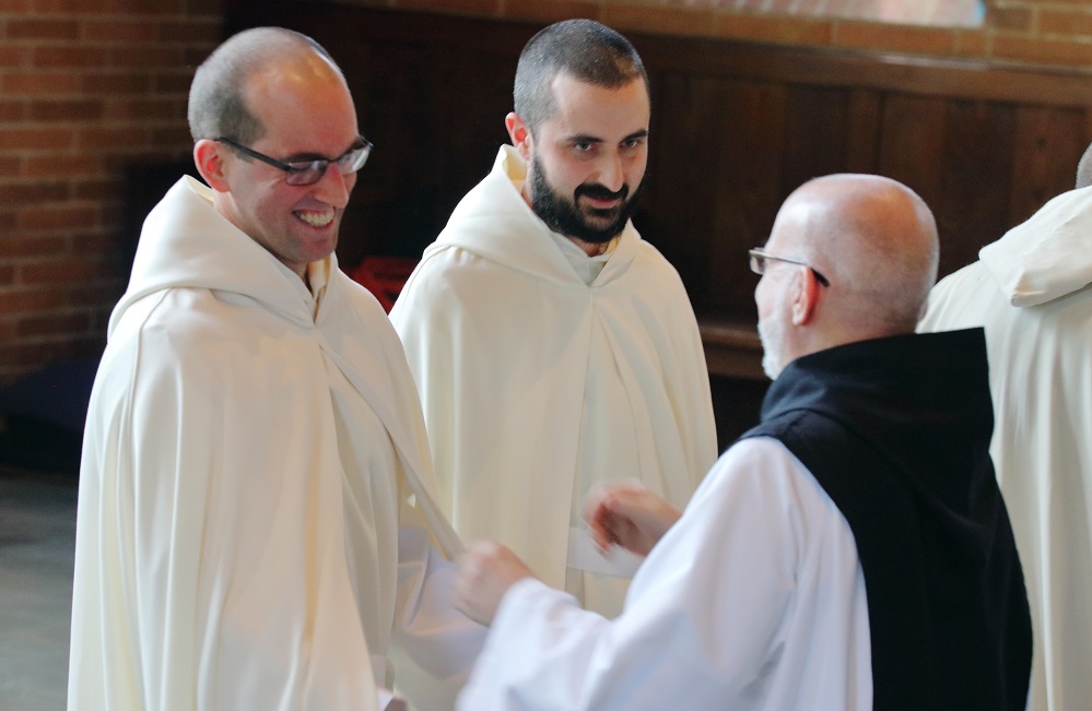 Spencer Novices receive the cloak