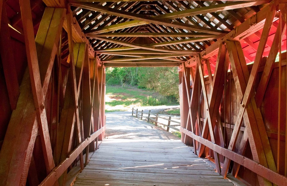 Mepkin Abbey covered bridge