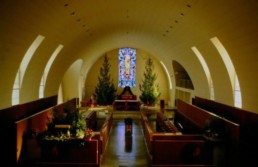 Trinity Church, decorated for Christmas