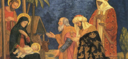 The Treasures of the Magi are presented to Mary, Joseph and Infant Jesus