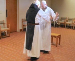 Fr. Joe investing Br. Clement with Novice habit