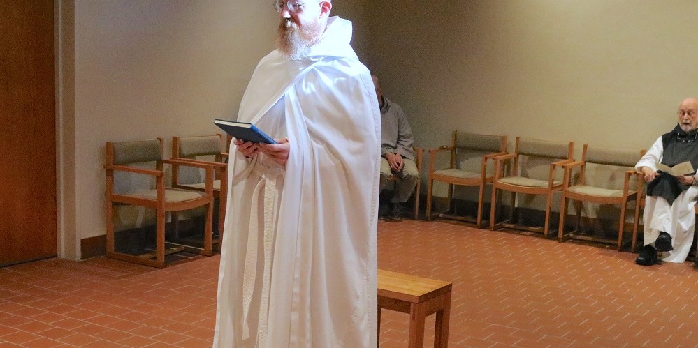 Br. Clement in new novice habit and cloak