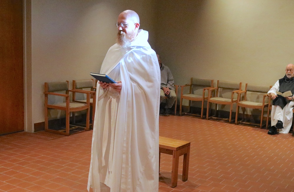 Br. Clement in new novice habit and cloak