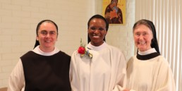 Sister Hildagard with other nuns of Santa Rita Abbey