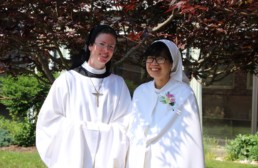 Sister Thao and Mother Sofia of Wrentham on Clothing Day